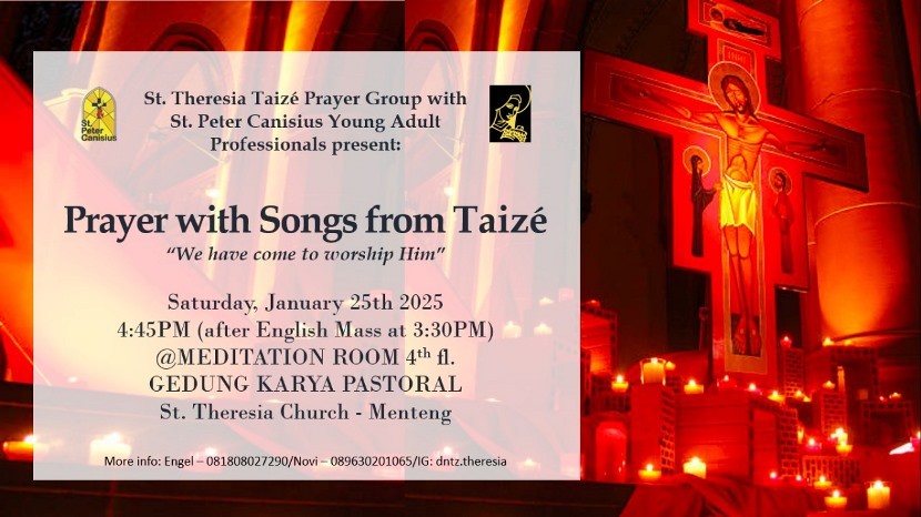 Prayer with Songs from Taize - Sat January 25th, 2025