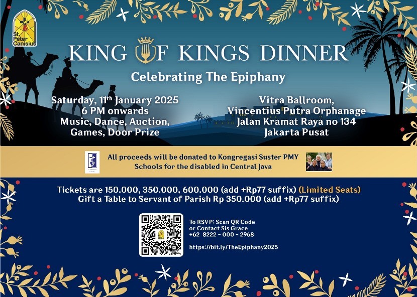 King of Kings Dinner - Sat 11th January 2025 6:00PM