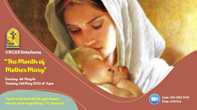 Daily Rosary in the Month of Mary, 1-31 May 2022