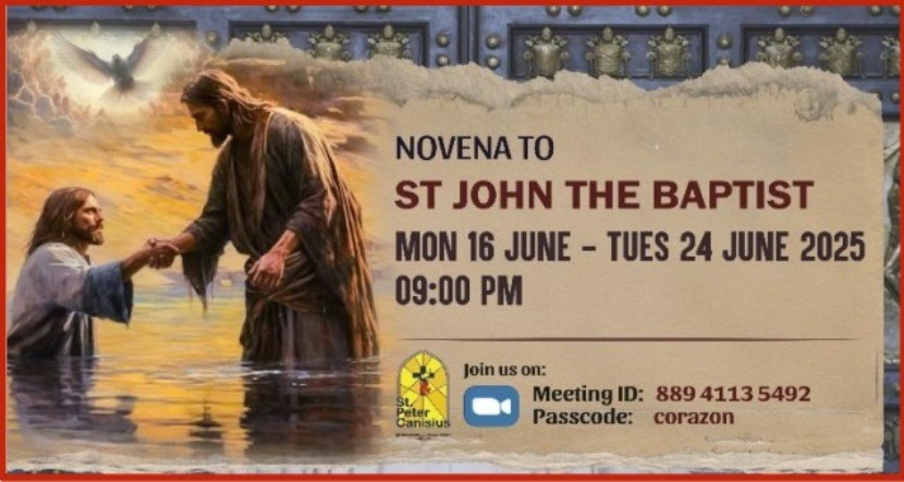 Novena to St. John The Baptist - 16 - 24 June 2025 9PM