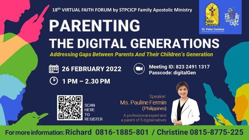 Parenting The Digital Generations - 18th Virtual Faith Forum by STPCICP Family Apostolic Ministry