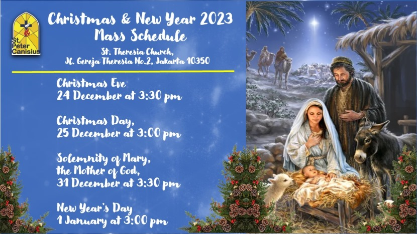 Christmas & New Year 2023 Mass Schedule