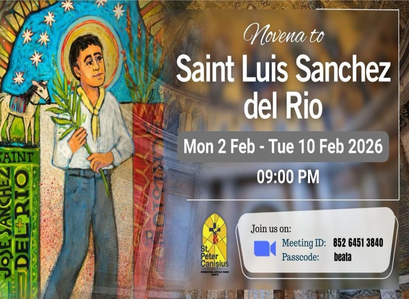Novena to St Luis Sanchez del Rio - Mon 2 Feb to Tue 10 Feb 2026 9PM