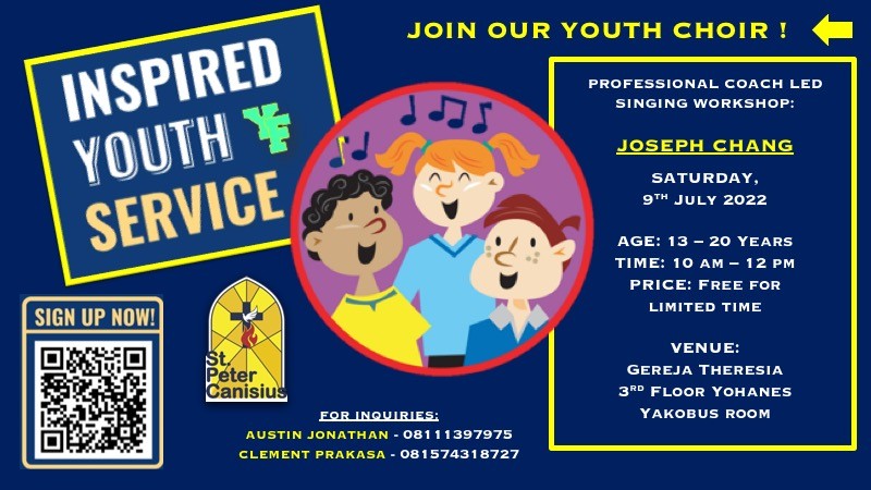 YOUTH CHOIR WORKSHOP, 9 July 2022 with JOSEPH CHANG
