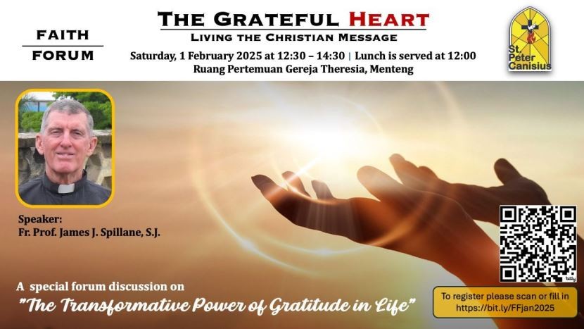 Faith Forum - The Grateful Heart - Sat 1st Feb 2025