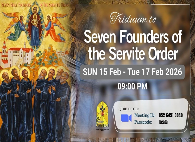 Triduum to Seven Founders of The Servite Order - Sun 15 Feb to 17 Feb 2026 9PM