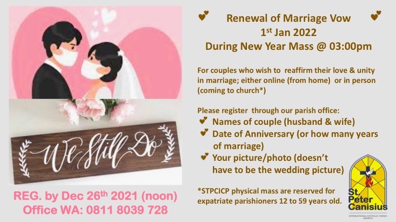 Marriage Vow Renewal 1 January
