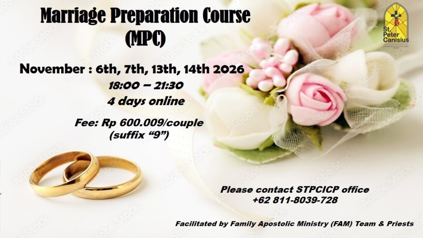 MPC (Marriage Preparation Course) - November 6th, 7th, 13th, 14th 2026