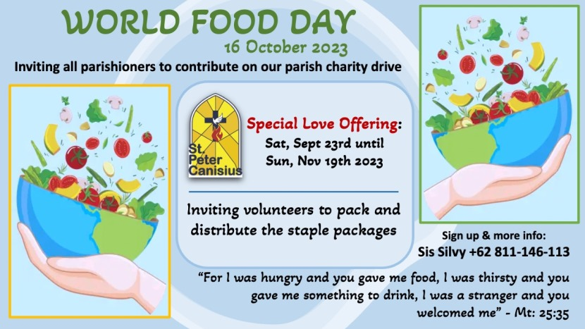 World Food Day - Monday October 16th, 2023