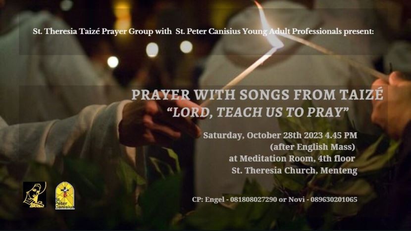 Prayer with Songs from Taize - Sat, October 28th, 2023