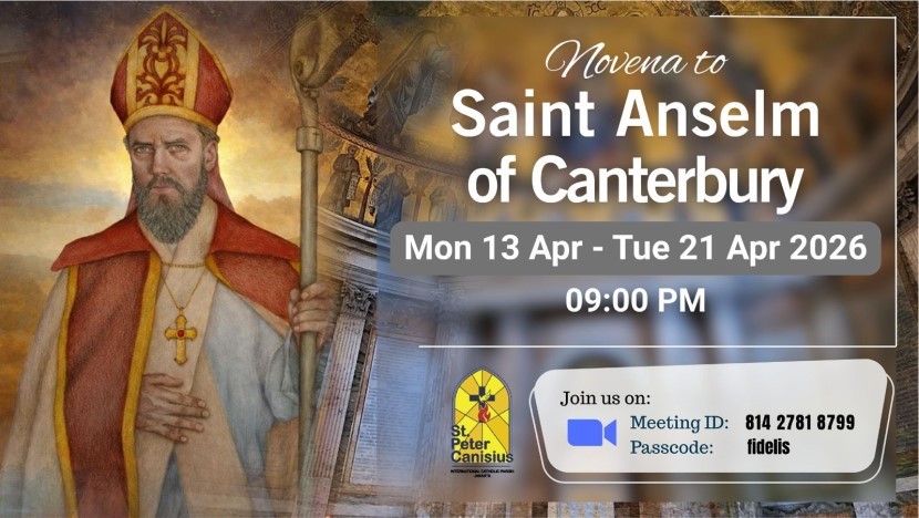 Novena to St Anselm of Canterbury - Mon 13 Apr to Tue 21 Apr 2026 9PM