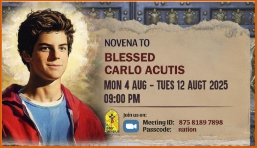 Novena to Blessed Carlo Acutis - Mon 4 Aug to Tue 12 Aug 2025 9PM