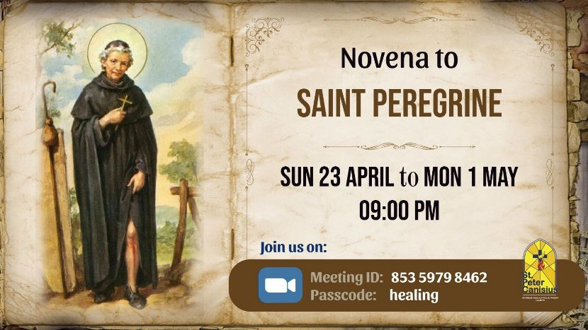 Novena to Saint Peregrine - Sun 23 April to Mon 1 May 9:00 PM