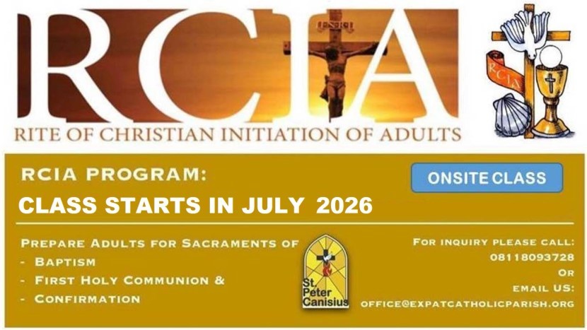 RCIA Program - Starts in July 2026 (Onsite Class)