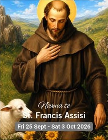 Novena to St. Francis Assisi - 25 Sep to 3 Oct 2026
