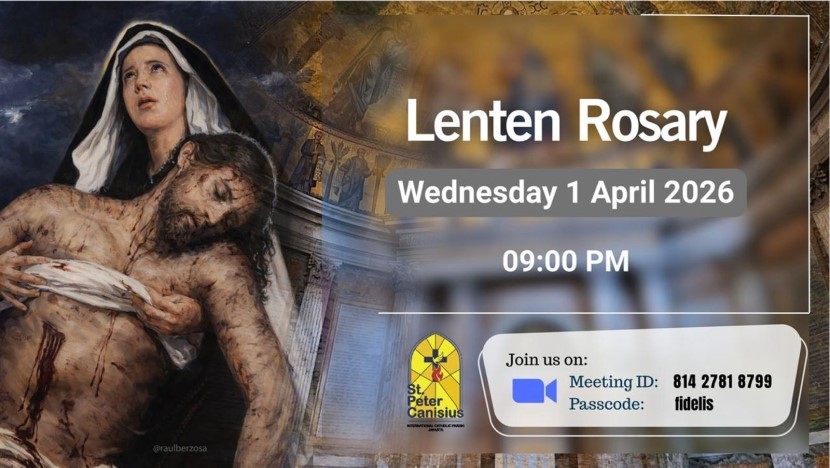 Lenten Rosary - Wed 1 April 2026 9PM