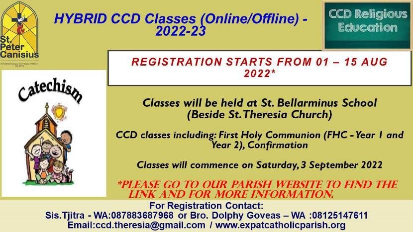 Hybrid CCD Classes (Online/Offline) 2022-2023