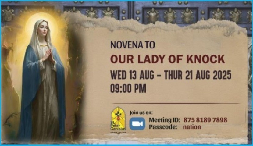 Novena to Our Lady of Knock - Wed 13 Aug to Thu 21 Aug 2025 9PM
