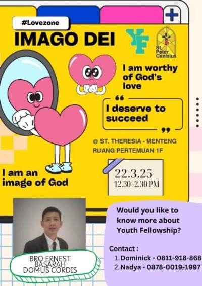 YF Imago Dei - Sat 22 March 2025 12.30 to 14.30
