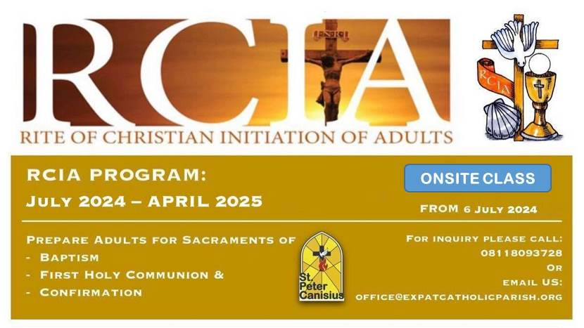 Rite of Christian Initiation of Adults (RCIA) - July 2024 to April 2025