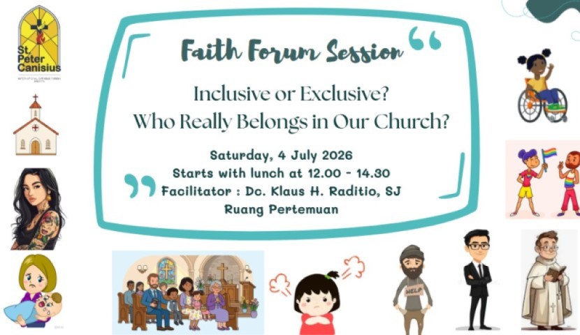 Faith Forum Session - Inclusive or Exclusive? Who really belongs in Our Church Sat, 4 July 2026