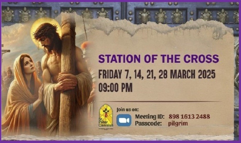 Station of The Cross - Friday 7, 14, 21, 28 March 2025 9PM