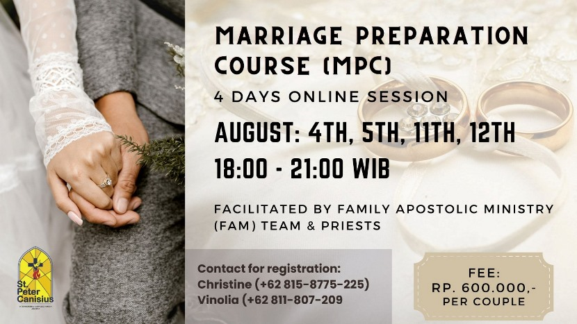 Marriage Preparation Course (MPC) - August 2023