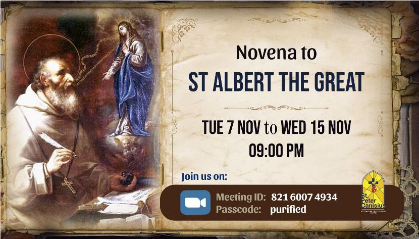 Novena to St. Albert The Great - Tue 7 to 15 Nov 2023