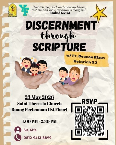 YF - Discernment Through Scripture - Sat 23 May 2026 1PM -2.30PM