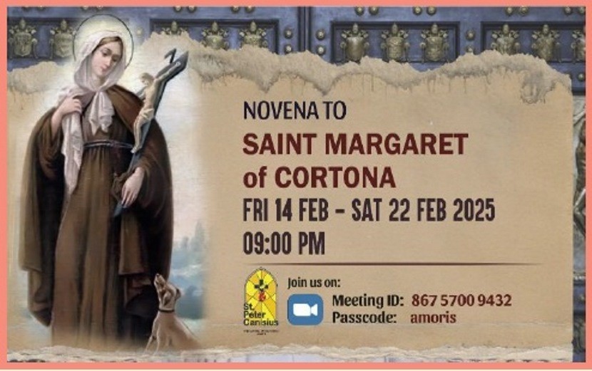 Novena to Saint Margaret of Cortona Fri 14th Feb - Sat 22nd Feb 2025 9PM