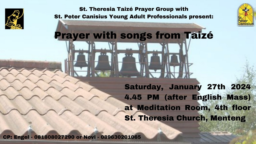 Prayer with songs from Taize - Sat January 27th, 2024