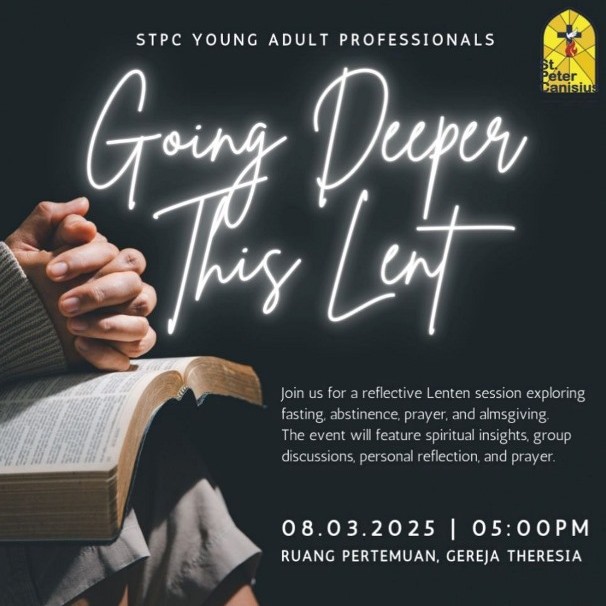 YAP Going Deeper This Lent - Sun 8 March 2025 4.30PM