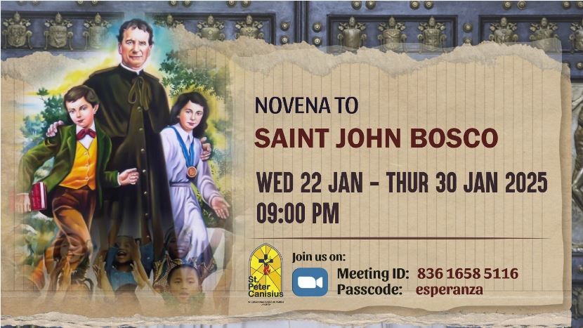 Novena to St. John Bosco - Wed 22 Jan to Thu 30 Jan 2025 9PM