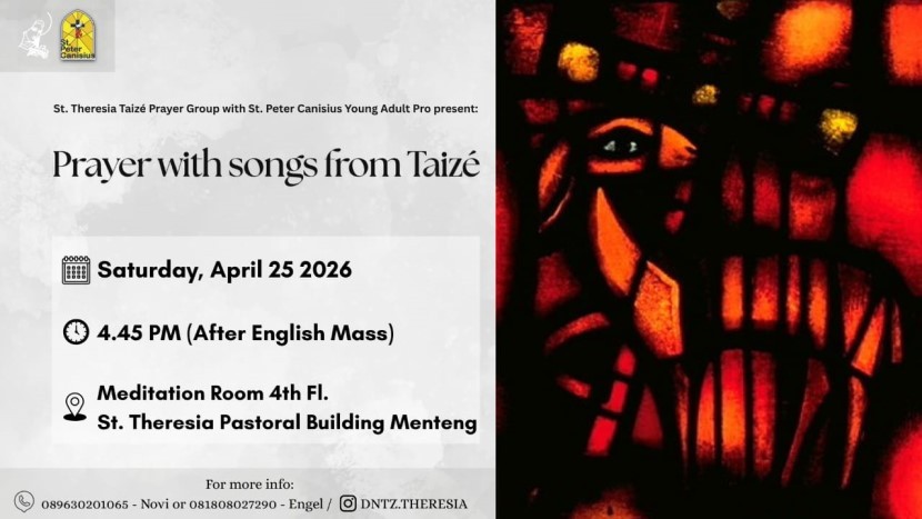 Prayer with Songs from Taize - Sat April 25th, 2026 4.45PM
