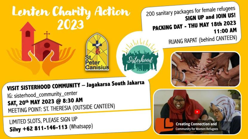 Lenten Charity Action - Sat 20th May 2023 8:30 am