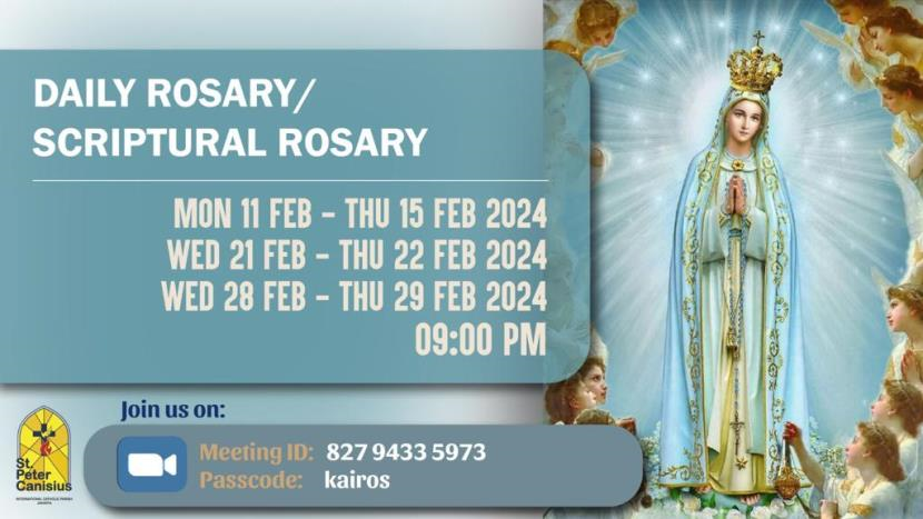Daily Rosary / Scriptural Rosary on February 2024